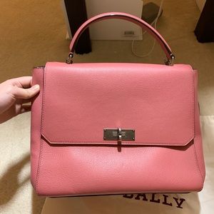 Bally b turn satchel